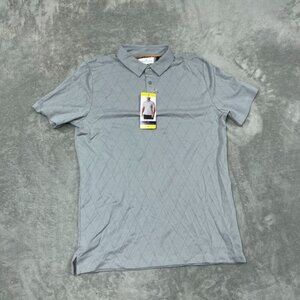 Modern Ambition Short Sleeve Polo Shirt Gray Small Recycled Blend a0039